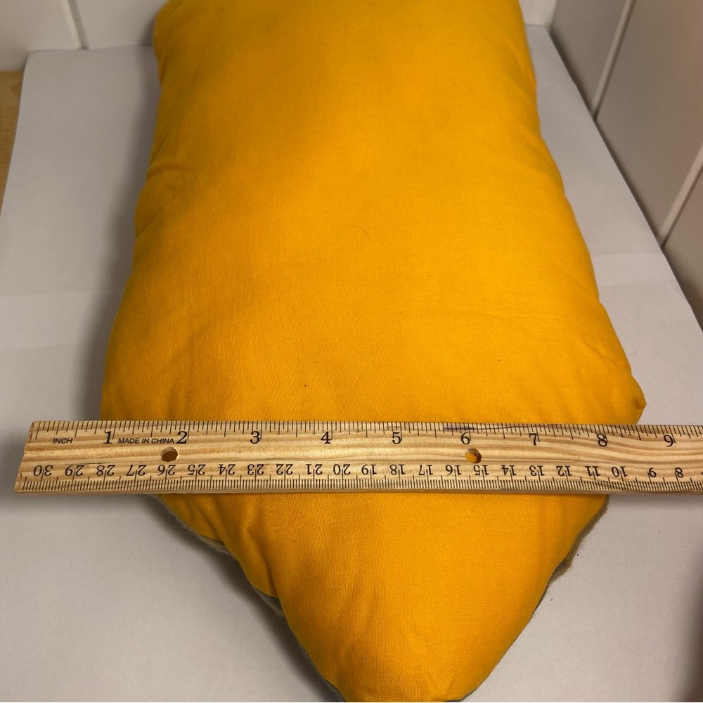 80s vintage Handmade Pillow Pencil shape decorative throw pillow 1980s 19 in - Picture 12 of 16
